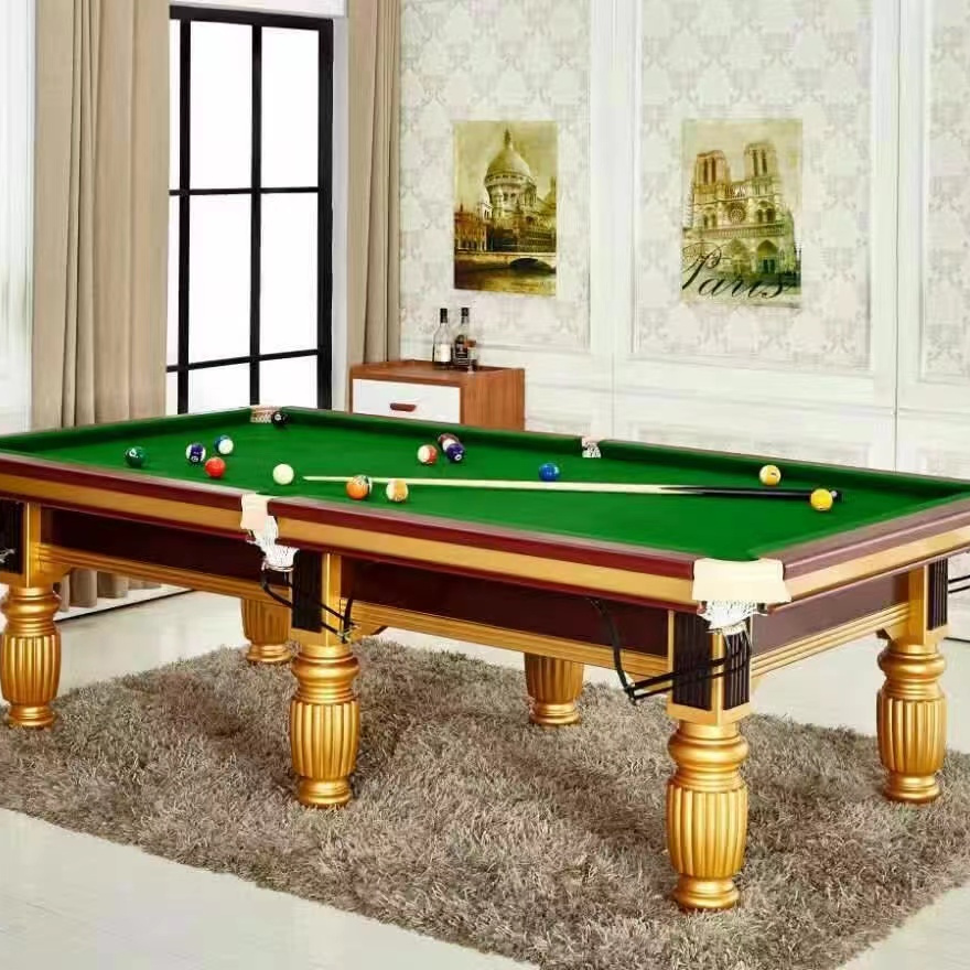 Style Billiard Table Snooker Games Play Snooker Table for Sale High Quality Cheap Classic Cloth Wood Customized Logo White 1 Set