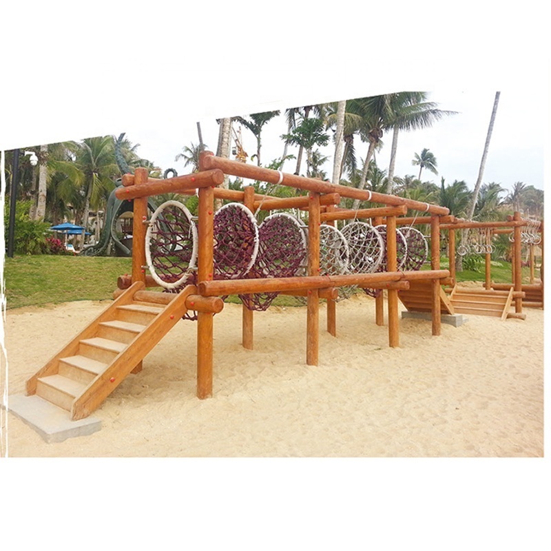 Children Wooden Outdoor Climbing Wall Climbing Rocks Import Wooden Tire Playground Net Shape Children Climb Equipment