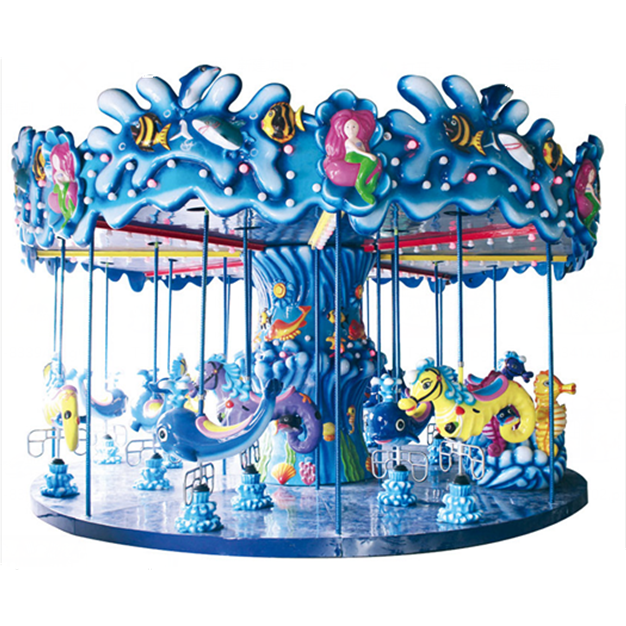 Mini Amusement Park Ride Mini Carousel for Sale Carousel for Sale Kids Games Indoor Playground Equipment Fiberglass Hydraulic