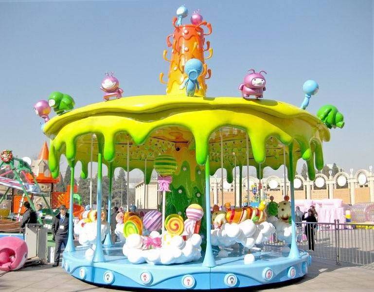 Mini Amusement Park Ride Mini Carousel for Sale Carousel for Sale Kids Games Indoor Playground Equipment Fiberglass Hydraulic