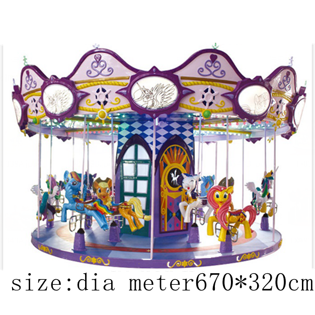 Mini Amusement Park Ride Mini Carousel for Sale Carousel for Sale Kids Games Indoor Playground Equipment Fiberglass Hydraulic