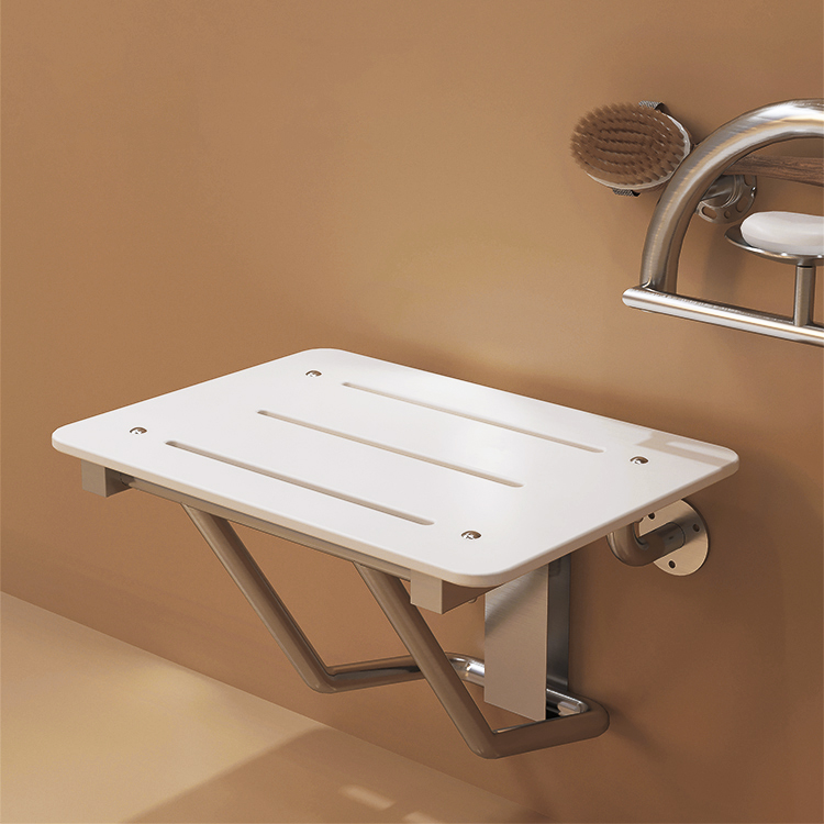 Wholesales Waterproof Wall Mounted Bathroom Folding Shower Seat Cushion Foldable For Seniors