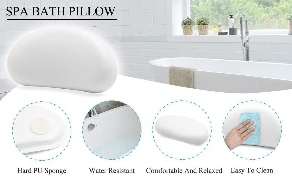 Luxurious Bath Pillow Ergonomic Bathtub Cushion For Waterproof Luxurious Spa Bath Tub Pillow Spa,3d Pvc Bath Neck Pillow