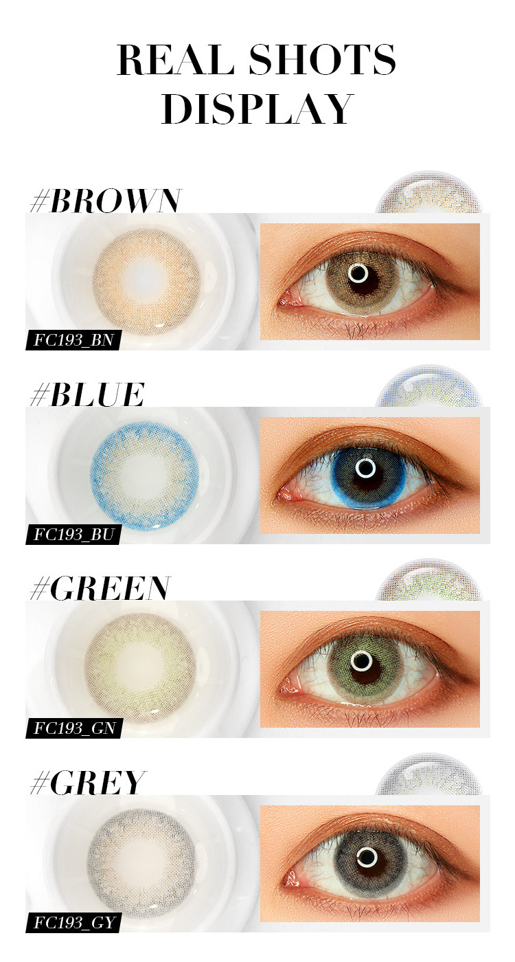 Cosmetic lenses yearly colored eye contacts color contact lens natural color hot sale contact lenses