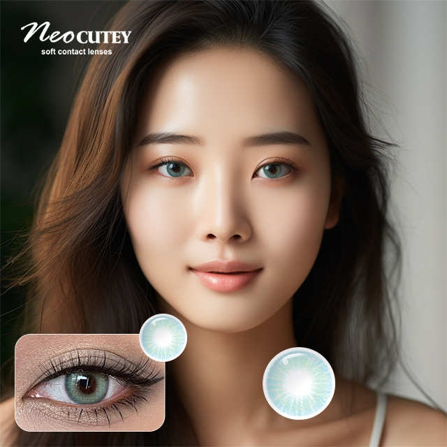 Beautiful contact lenses dilated pupils 14.2mm contact lenses natural green  contact lenses