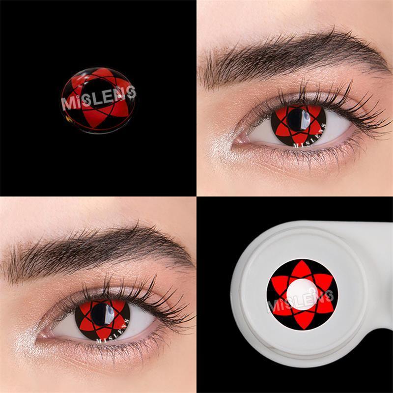 Beauty Pupil Sharingan Cosplay Contact Lenses Anime For Eyes Halloween Cosmetic Cat Eye Color Contact Lens