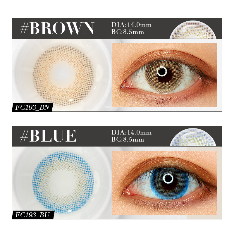 Cosmetic lenses yearly colored eye contacts color contact lens natural color hot sale contact lenses