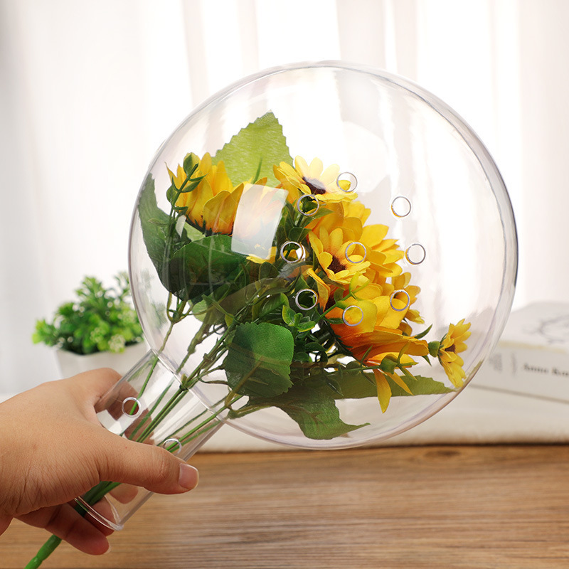 Explosive transparent plastic bobo ball Creative Valentine's Day bouquet flower packaging plastic ball Acrylic hollow balloon