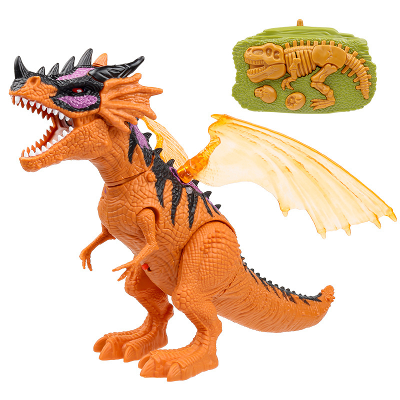 Cross border hot sale electric 2.4G remote control dinosaur children's toy simulation Tyrannosaurus Rex with spray model