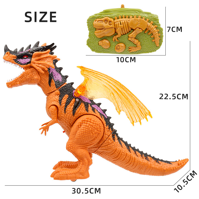 Cross border hot sale electric 2.4G remote control dinosaur children's toy simulation Tyrannosaurus Rex with spray model