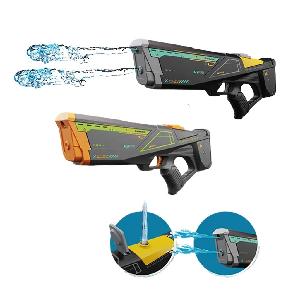 Summer Toy Double Shooting Water Gun Electric Water Gun With 500CC Water B/O Gun For Kids