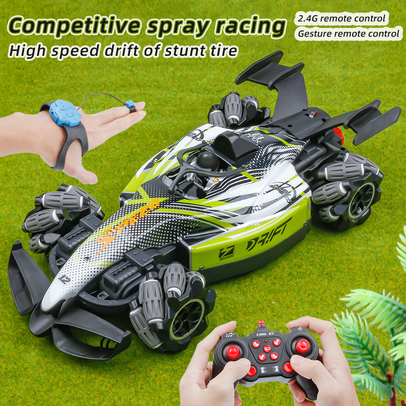 RC racing car with spray & lights function Remote control 4 wd drive drift toys car wireless controlled speed cars