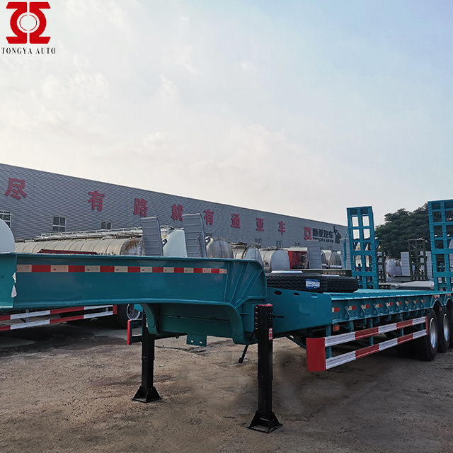 China TONGYA New 53 Axles 100 Ton Heavy Duty Trailer Lowboy Lowbed Trailers For Sale