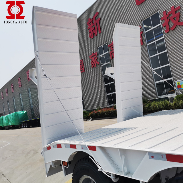 Manufacturer TONGYA Heavy Duty Design Extendable Lowbed Semi Trailer Truck