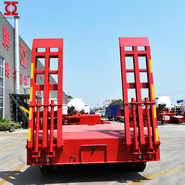 TONGYA Heavy Duty Excavator Transport hydraulic Lowbed Semi Trailer With Gooseneck Lowboy Semi Trailer