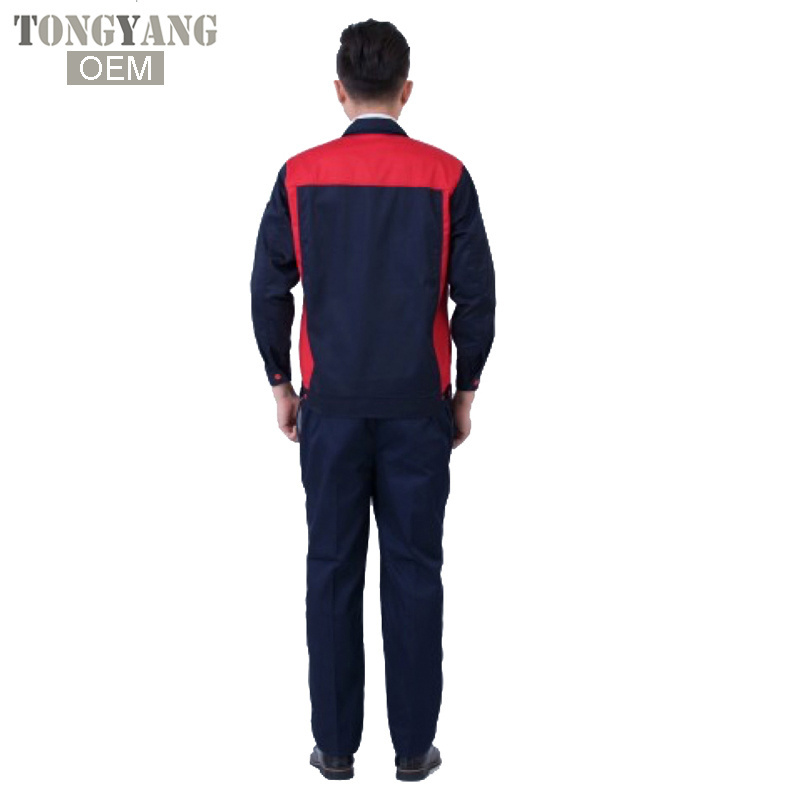 TONGYANG Men Women Work Clothing Jacket and Pants Workwear Sets Reflective strip Long Sleeve Workers Labor Uniforms Overalls