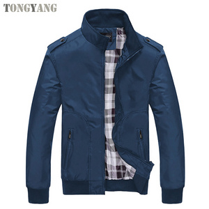 TONGYANG Fashion Spring Men's Jackets Solid Coats Male Casual Stand Collar Jacket Outerdoor Overcoat M-XXXXL