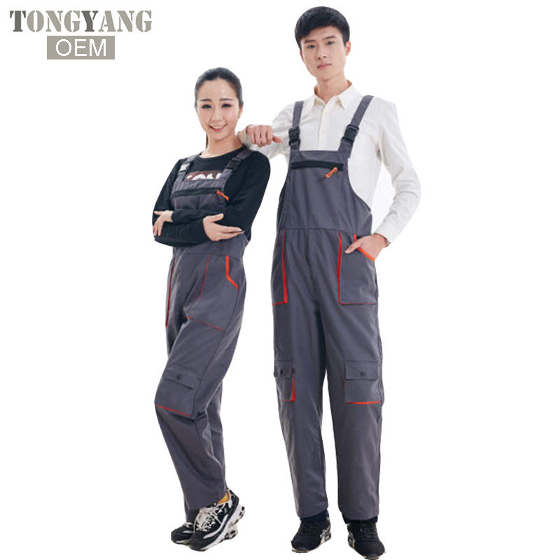 TONGYANG Men Women Bib Overalls Work Clothing Coverall Repairman Strap Jumpsuits Working Uniforms Sleeveless Coverall