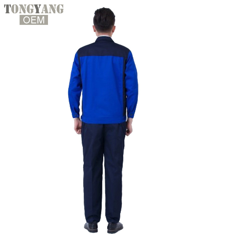 TONGYANG Men Women Work Clothing Jacket and Pants Workwear Sets Reflective strip Long Sleeve Workers Labor Uniforms Overalls