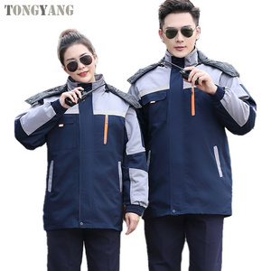 TONGYANG Winter Work Clothing Multi-Pocket Reflective Safety Working Coat Cold Storage Worker Uniform Cotton Padded Work jacket