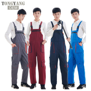 TONGYANG Men Women Bib Overalls Work Clothing Coverall Repairman Strap Jumpsuits Working Uniforms Sleeveless Coverall