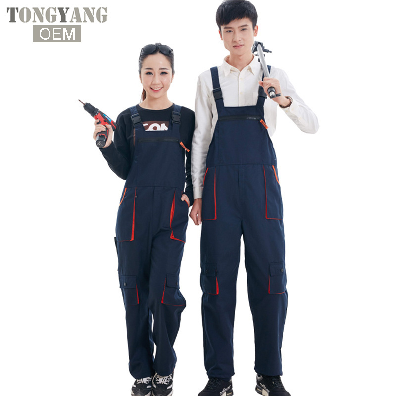 TONGYANG Men Women Bib Overalls Work Clothing Coverall Repairman Strap Jumpsuits Working Uniforms Sleeveless Coverall