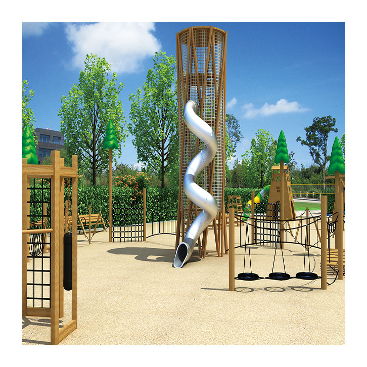 Cheap Price Custom Amusement Park rides kids swing set Outdoor Playground plastic large slide