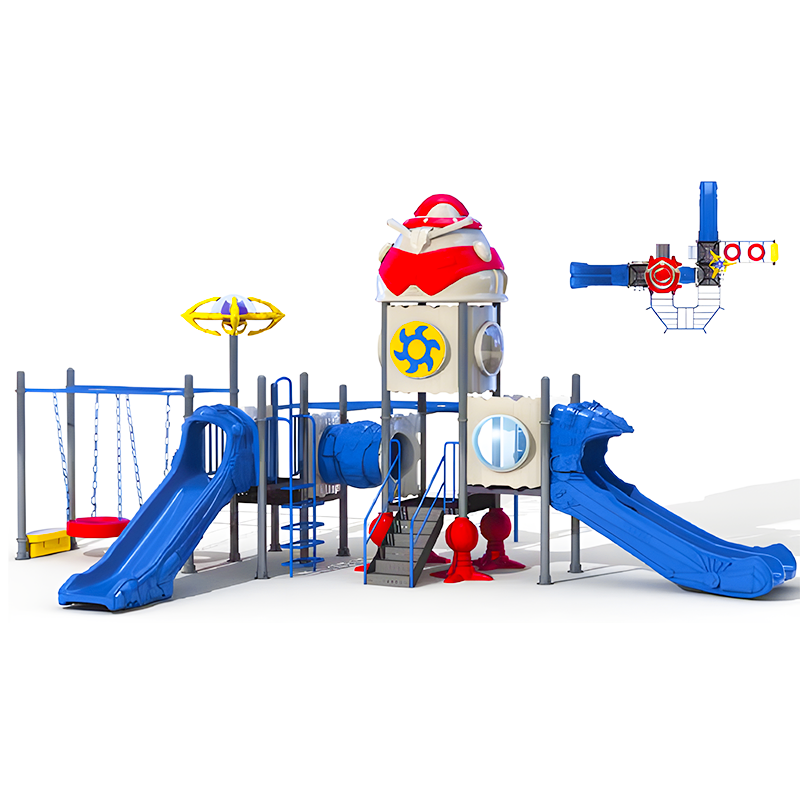 Kids Outdoor Playground Stainless Steel Slide from Amusement Park Rides Baby Plastic for 3 Years+ Made of PVC PC LLDPE Materials