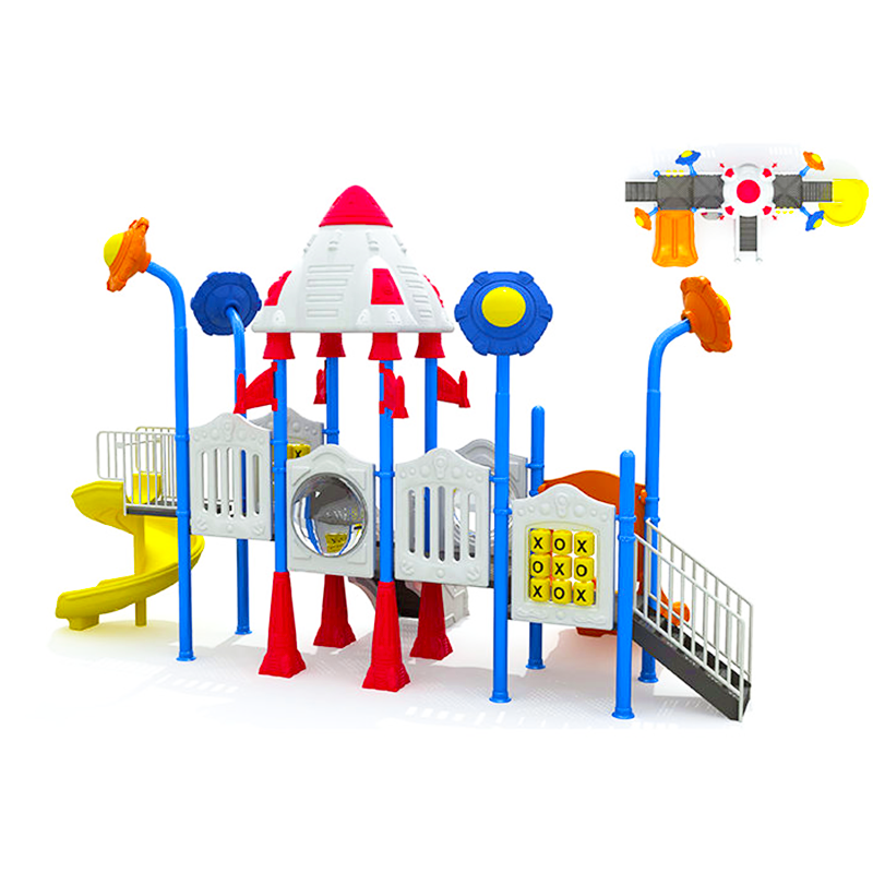 Kids Outdoor Playground Stainless Steel Slide from Amusement Park Rides Baby Plastic for 3 Years+ Made of PVC PC LLDPE Materials