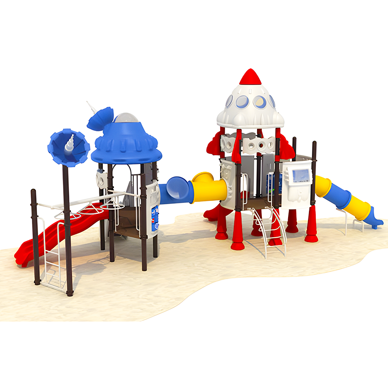 Large Outdoor Playground Set with Plastic Slide and Tube Swing for Kids and School Garden Park Tunnel Toy Ride