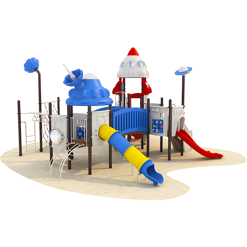 Large Outdoor Playground Set with Plastic Slide and Tube Swing for Kids and School Garden Park Tunnel Toy Ride