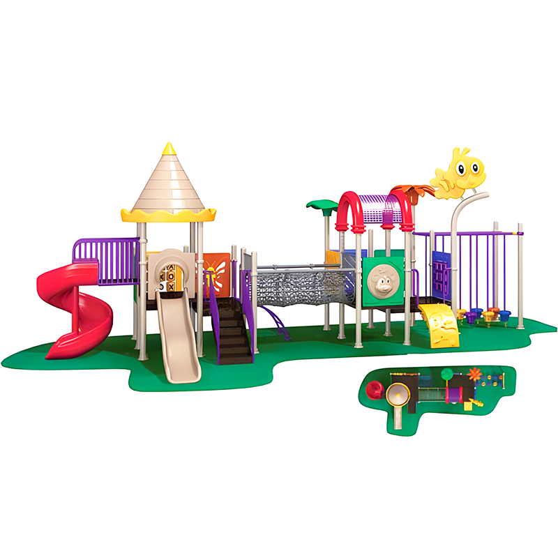 outdoor playground baby garden park toys tube swing ride set playhouse double tube kids plastic slide