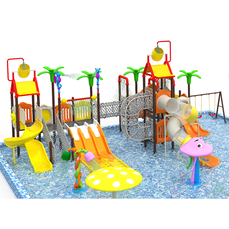 Mall Outdoor Children Water Play House plastic Swimming Pool Slides For Sale