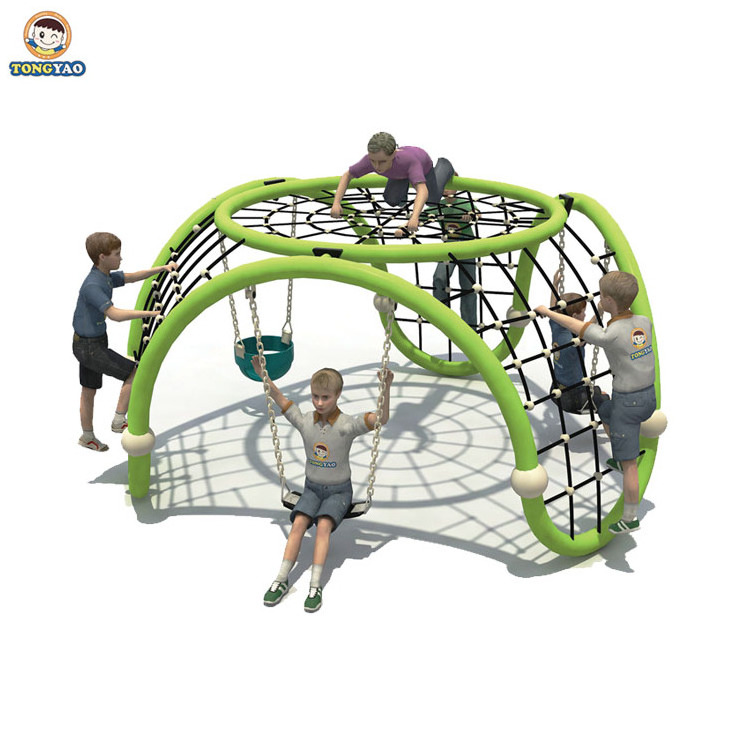 kids toys park outdoor Playground Equipment swing set rock wall blocks Climbing frame