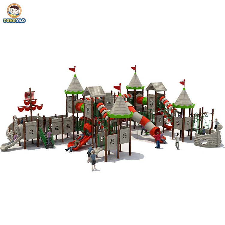 Outdoor Amusement Park Kids playhouse Playground swing sets toy games Equipment LDDPE Plastic tube Slide