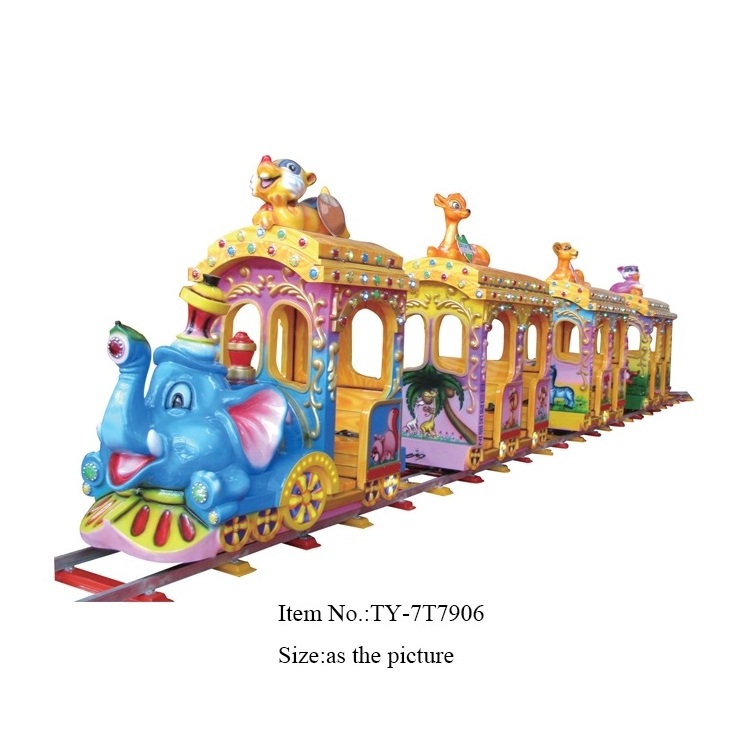 Commercial Outdoor Amusement Park Rides Games Trackless Electric Train For Sale