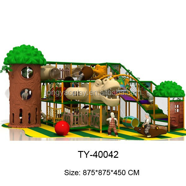 jungle theme indoor playground gym kids games toys ball pits slide soft play equipment