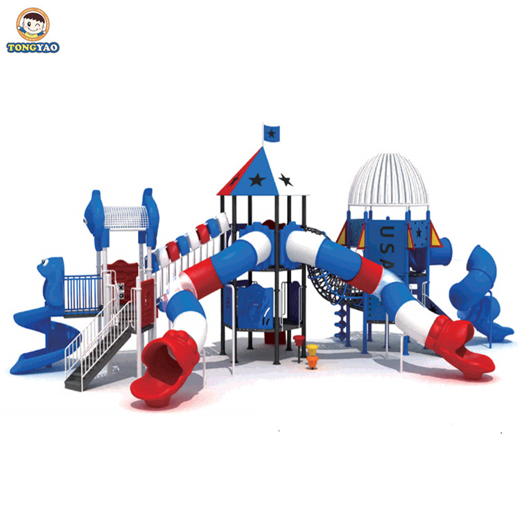 Outdoor Amusement Park Kids playhouse Playground swing sets toy games Equipment LDDPE Plastic tube Slide