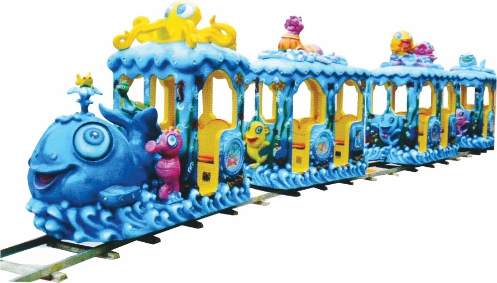 Commercial Outdoor Amusement Park Rides Games Trackless Electric Train For Sale