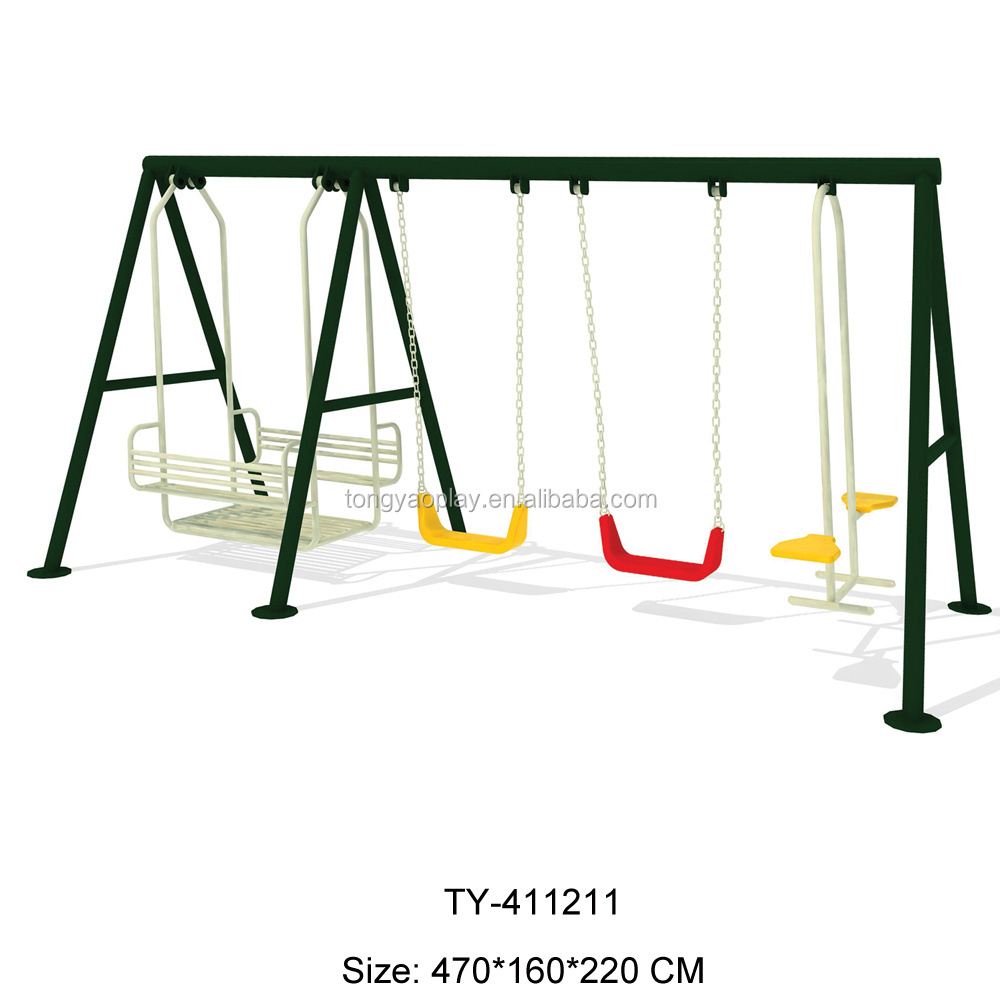 HIgh quality iron swing with outdoor fitness equipment