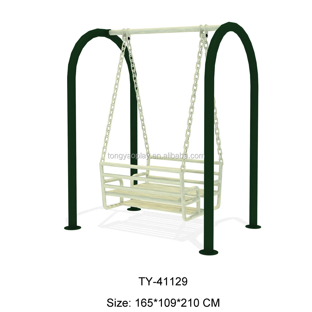 HIgh quality iron swing with outdoor fitness equipment