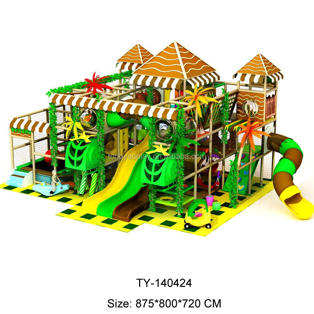 jungle theme indoor playground gym kids games toys ball pits slide soft play equipment