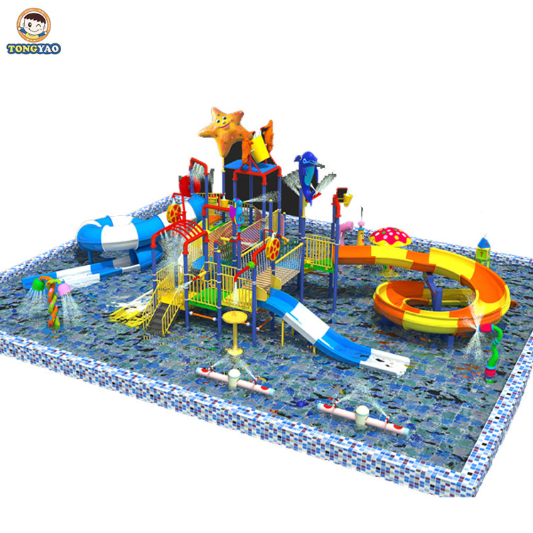 Customized Design Playground Used Fiberglass Amusement Water Park Slides For Sale