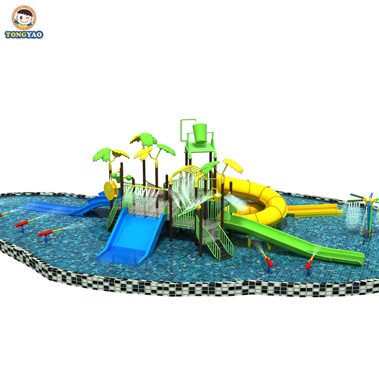 Customized Design Playground Used Fiberglass Amusement Water Park Slides For Sale