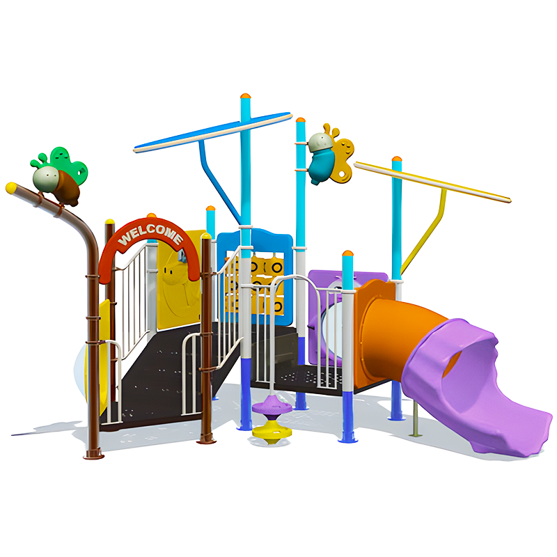 backyard stair slide garden park tube rides swing set outdoor playground plastic slide