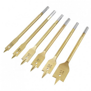 6Pcs 10-25mm Flat Wood Drill Bit High Carbon Steel Drill Set Woodworking Spade Drill Bit