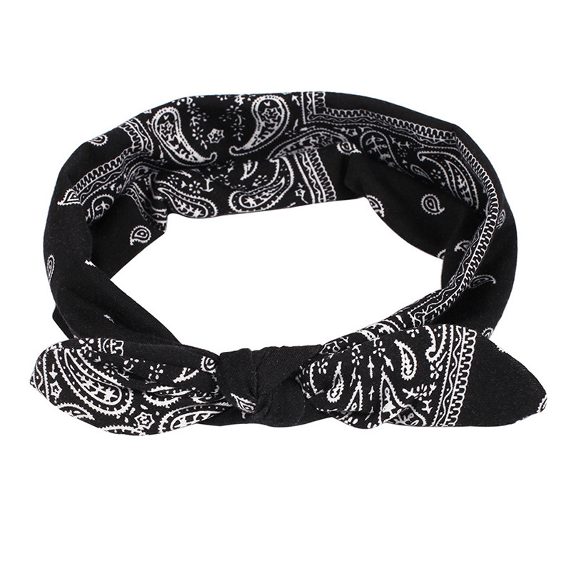 Bohemia Style Headwrap Hair Accessories Bowknot Hair Band Adjustable Rabbit Bow Headband for women