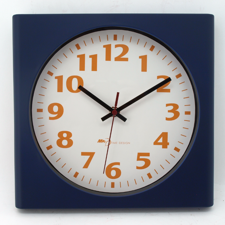 Blue Wall clocks new product ideas 2021 plastic quartz customized logo clock watch other home decor