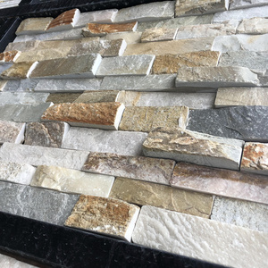 Natural Granite Sandstone Brown exterior slate culture stone veneer wall cladding for outdoor decoration