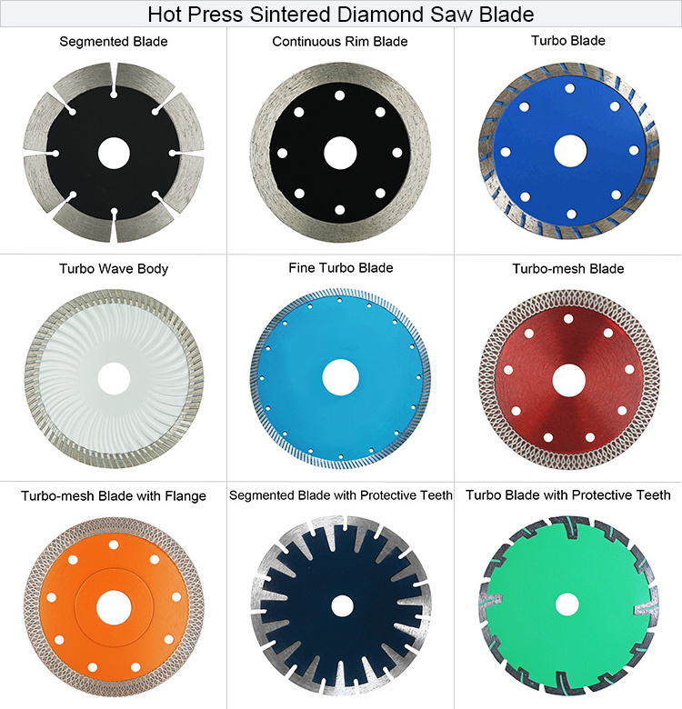 Hot Press Sintered Turbo Blade Diamond  Saw Blade with M14 Flange for General Purpose Cutting